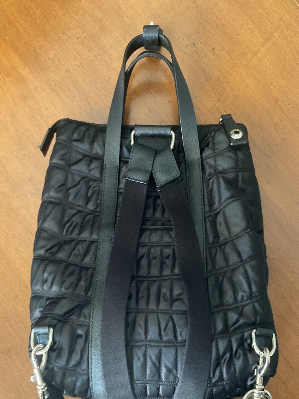 HENRI BENDEL Mini QUILTED JETSETTER BLACK silver hardware - Picture 3 of 10